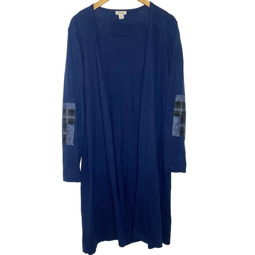 Sundance Patchwork Elbow Duster Cardigan Longline Slouchy Wool Small Western